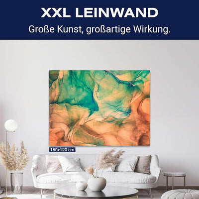 wandmotiv24 Leinwand-Bilder Natur-Stein, Grösse 40x30cm, Querformat, hellblauer Marmor, Dekosteine,