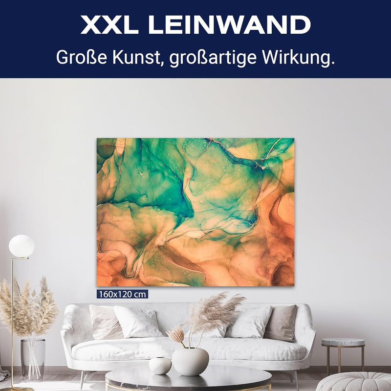 wandmotiv24 Leinwand-Bilder Natur-Stein, Grösse 40x30cm, Querformat, hellblauer Marmor, Dekosteine,