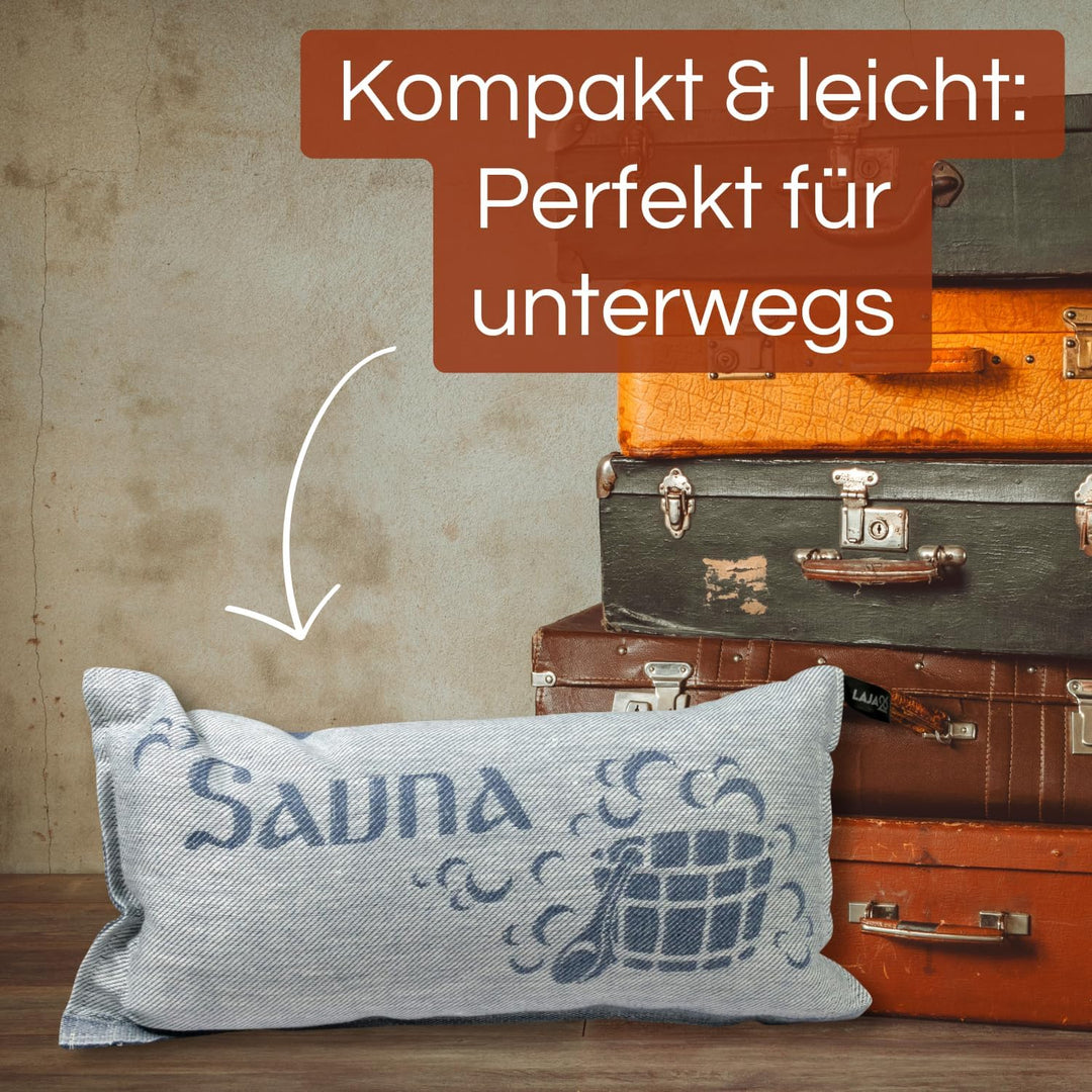 POOL Total Jokipiin Premium Saunakissen 40 x 22 cm | 100% Made in Finland | ReisekissenLeine