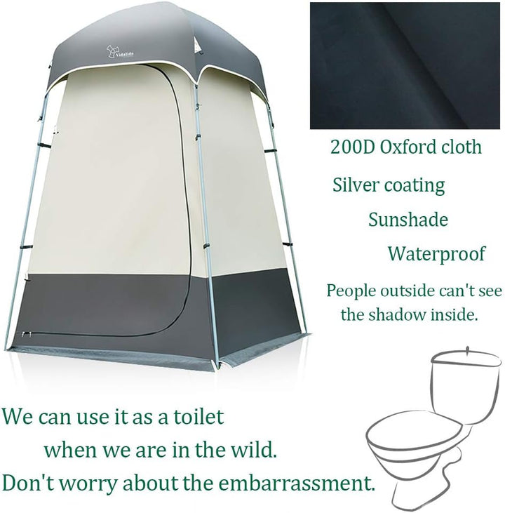 Outdoor-Duschzelt, Umkleidekabine, Privatsphäre, tragbar, Camping-Unterstände gray, gray