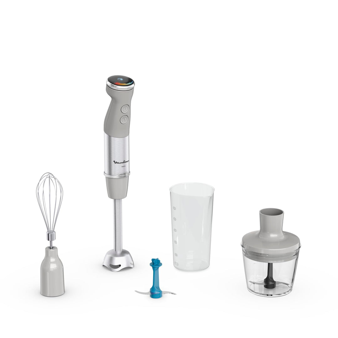 Moulinex Quickchef+, Stabmixer, Technologie mit Powelix-Klingen, Leistung 1000 W, Mixer mit Schnellm