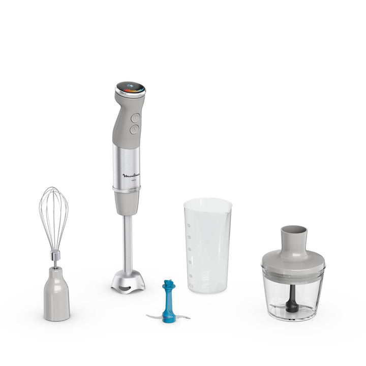 Moulinex Quickchef+, Stabmixer, Technologie mit Powelix-Klingen, Leistung 1000 W, Mixer mit Schnellm