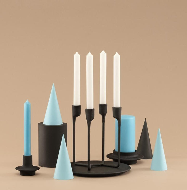 Normann Copenhagen Kerzenständer, Schwarz, 20,4 x 14 x 13 cm