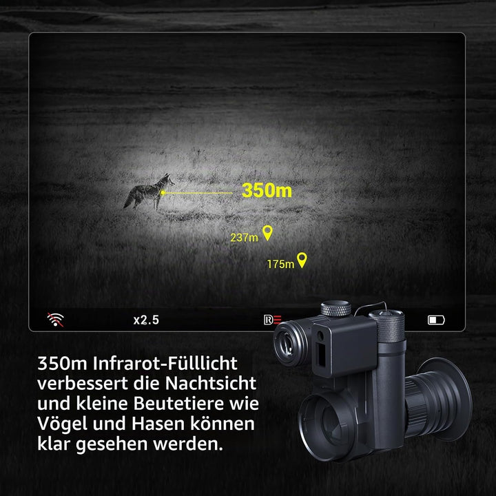 PARD Nachtsicht Monokular, Nachtsichtbrille mit IR 850 nm und 940 nm, Bildaufzeichnung und Videowied