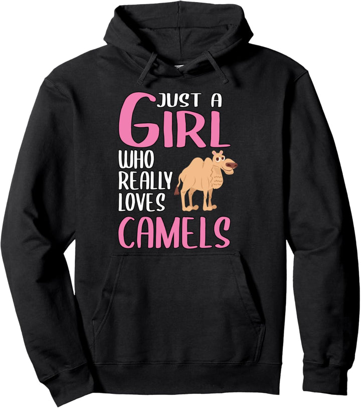 Damen Just A Girl Kamel Geschenk Kamel Pullover Hoodie