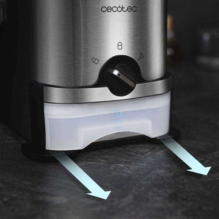 Cecotec Elektrische 3 Litern Fritteuse CleanFry 3000. Edelstahl mit OilClean-Filter, der das Öl saub