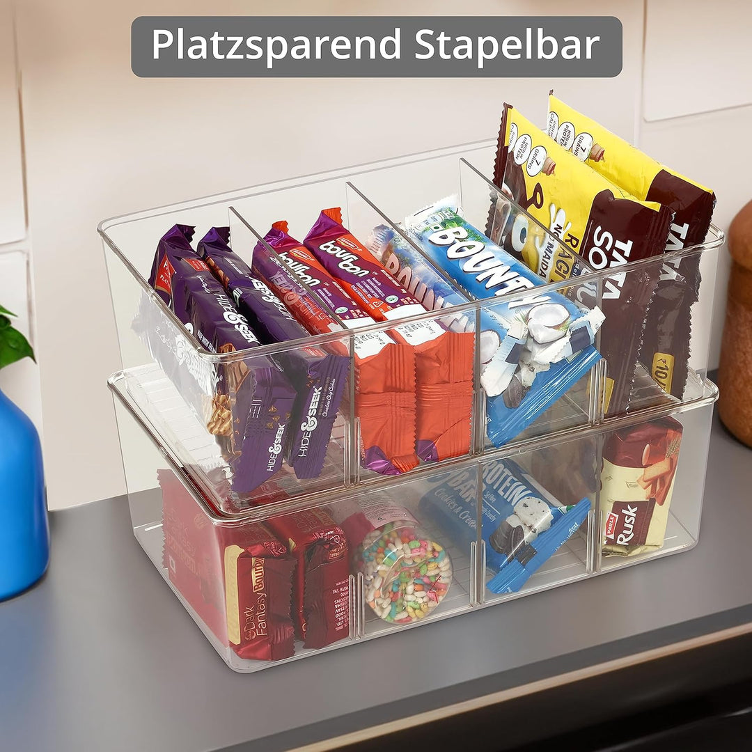 Winter Shore Küchenschrank Organizer [5er-Pack] - Aufbewahrungsbox Küche für Snacks, Gewürze, Geträn