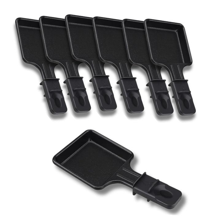 SOS ACCESSOIRE Raclette-Pfannen, antihaftbeschichtet, 1 bis 12 Stück, quadratisch, kompatibel mit Te