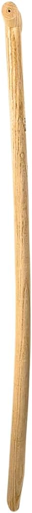 Synx Tools Spatensteel 110cm Gebogen, Schaufelstiel, Spatenstiel, Ersatz Spaten Holz Stiel aus Buche