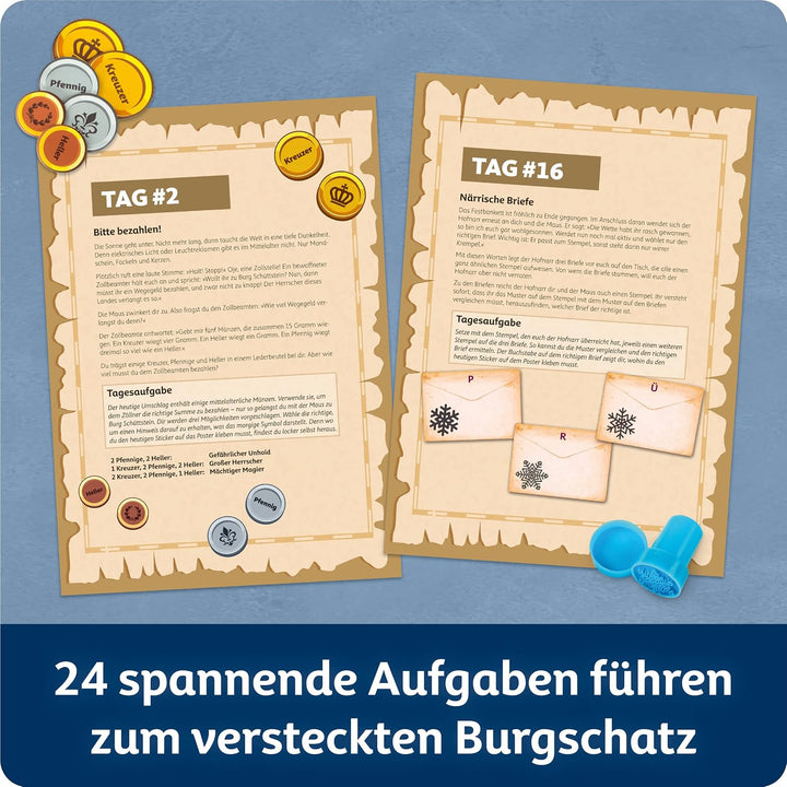 FRANZIS 67169 - Escape Adventskalender mit der Maus - Der versteckte Burgschatz, 24 spannende Rätsel