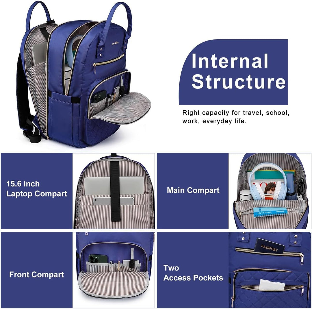 YAMTION Laptop Rucksack Damen,17.3 Zoll Schulrucksack Frauen Schultasche Mädchen Teenager Tagesrucks