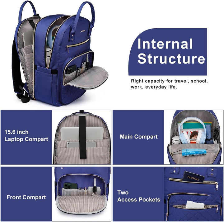 YAMTION Laptop Rucksack Damen,17.3 Zoll Schulrucksack Frauen Schultasche Mädchen Teenager Tagesrucks