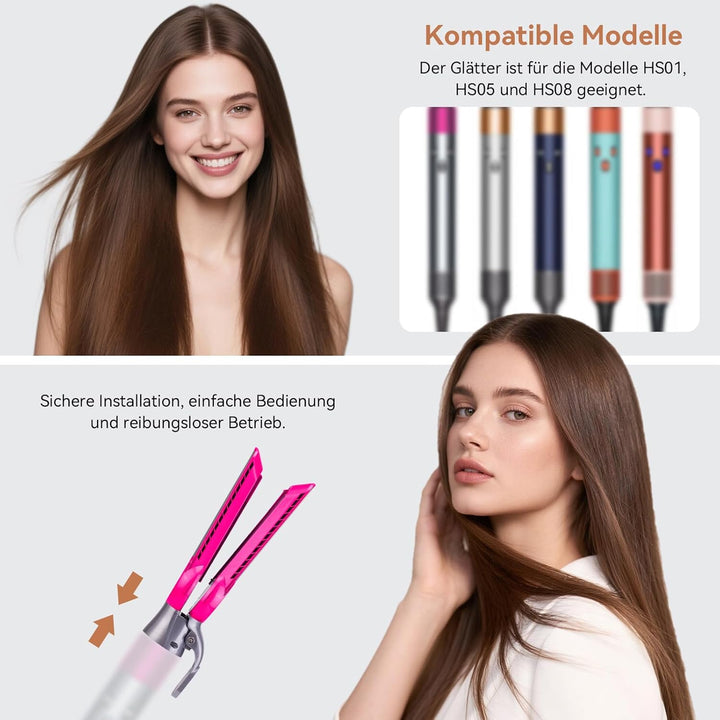 Haarglätter-Aufsatz für Dyson Airwrap, kompatibel mit HS01/HS05/HS08, Ohne heisse Platten: Styling m