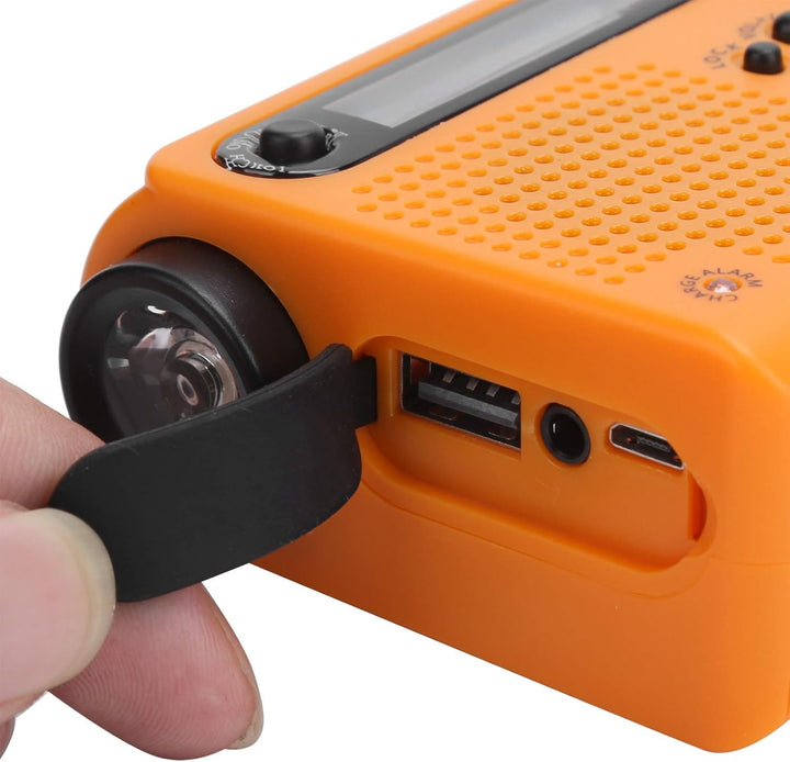 Tragbares Radio, HRD-900 Tragbares Vollbandradio Solar-Ladegerät FM/AM-Radio mit Taschenlampe für de