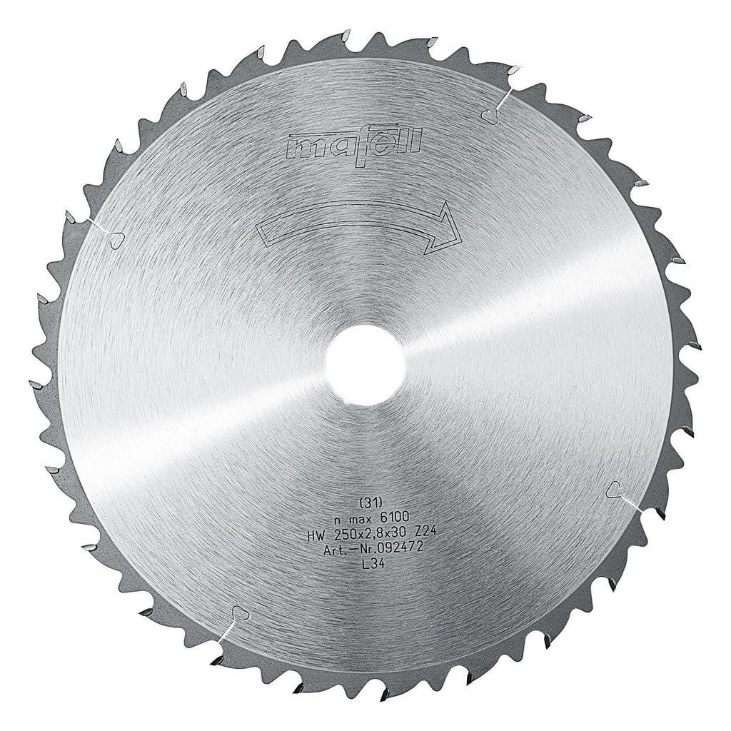 MAFELL 92472 HM-Kreissägeblatt, Z24 WZ, 250 mm x 2,8 mm x 30 mm