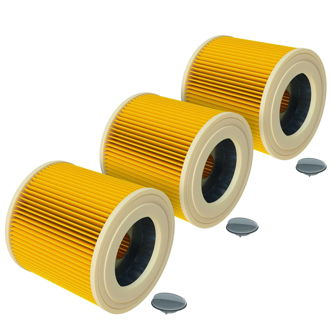 vhbw 3x Faltenfilter kompatibel mit Kärcher MV 3 Premium