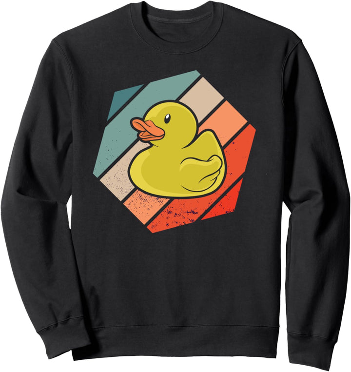 Enten Entchen Gummiente Retro Vintage Motiv Spruch Sweatshirt