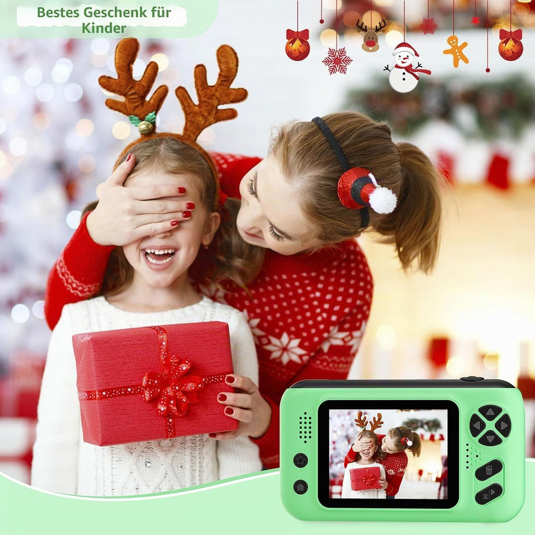 Kinderkamera 3-12 Jahre, HD Digitalkamera mit 2,4 Zoll Bildschirm | Flip-Selfie Kamera,32GB Speicher