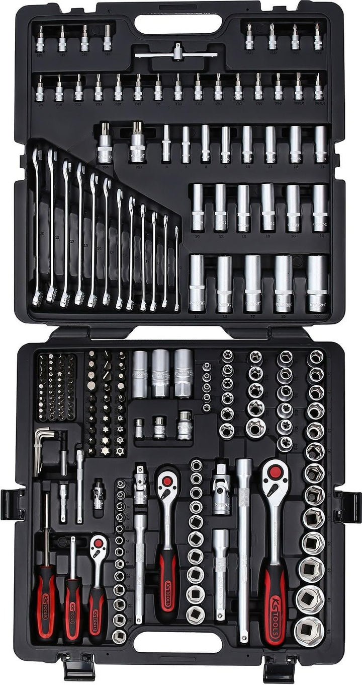 KS Tools 917.0216 1/4"+3/8"+1/2" Steckschlüssel-Satz, 216-tlg 216-tlg. Matt satiniert Single, 216-tl