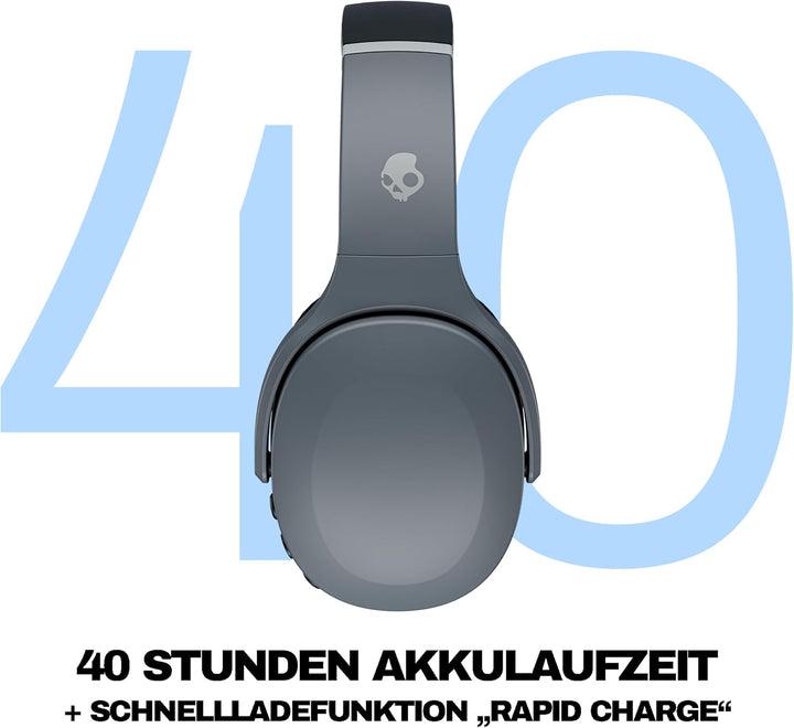 Skullcandy Crusher Evo Over-Ear Wireless-Kopfhörer mit Sensory Bass, 40 Std. Akkulaufzeit, Mikro, ko