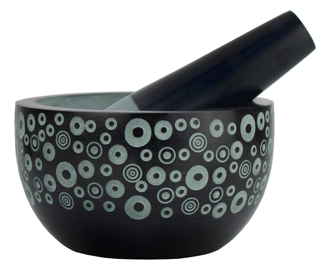 Mörser Saturn Fair Trade mit Stössel, Softstone, H 6,5 cm DM 12 cm