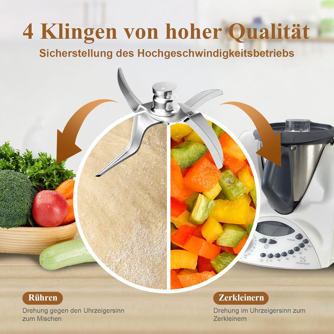 Messer für Vоrwerk Thermоmix TM31 - Edelstahlmesser für Thermоmix TM31 - Thermоmix TM31 Ersatzmesser