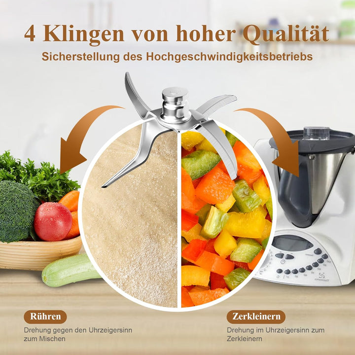 Messer für Vоrwerk Thermоmix TM31 - Edelstahlmesser für Thermоmix TM31 - Thermоmix TM31 Ersatzmesser