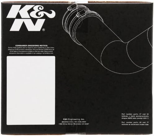 K&N 63-2587 Waschbarer und wiederverwendbarer KFZ Hochleistungsluftfiltersystem, Rot Roto-Form, Roto