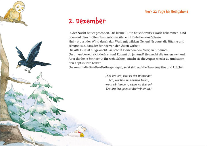 Rica erlebt die Waldweihnacht: Ein Adventskalender zum Vorlesen und Gestalten eines Fensterbildes (A