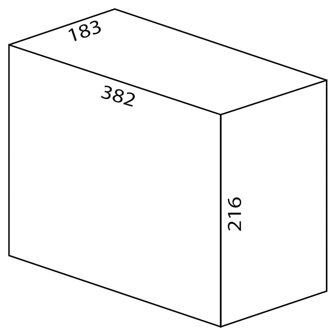 Naber Mülleimer | Modell 8012329 | Volumen 10L | 183 x 382 x 216 mm | Kunststoff Anthrazit