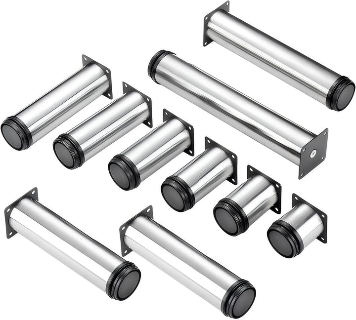 Qrity 4X Tischbein, Füsse für Möbel, Möbelfüsse Verstellbar (Gesamt: 550-570mm, Dia: 60mm), Tischbei