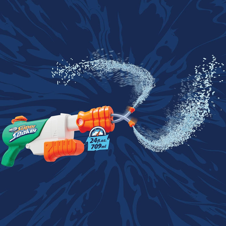 Nerf Super Soaker Hydro Frenzy Water Blaster, Wild 3-In-1 Soaking Fun, Adjustable Nozzle, 2 Water-La