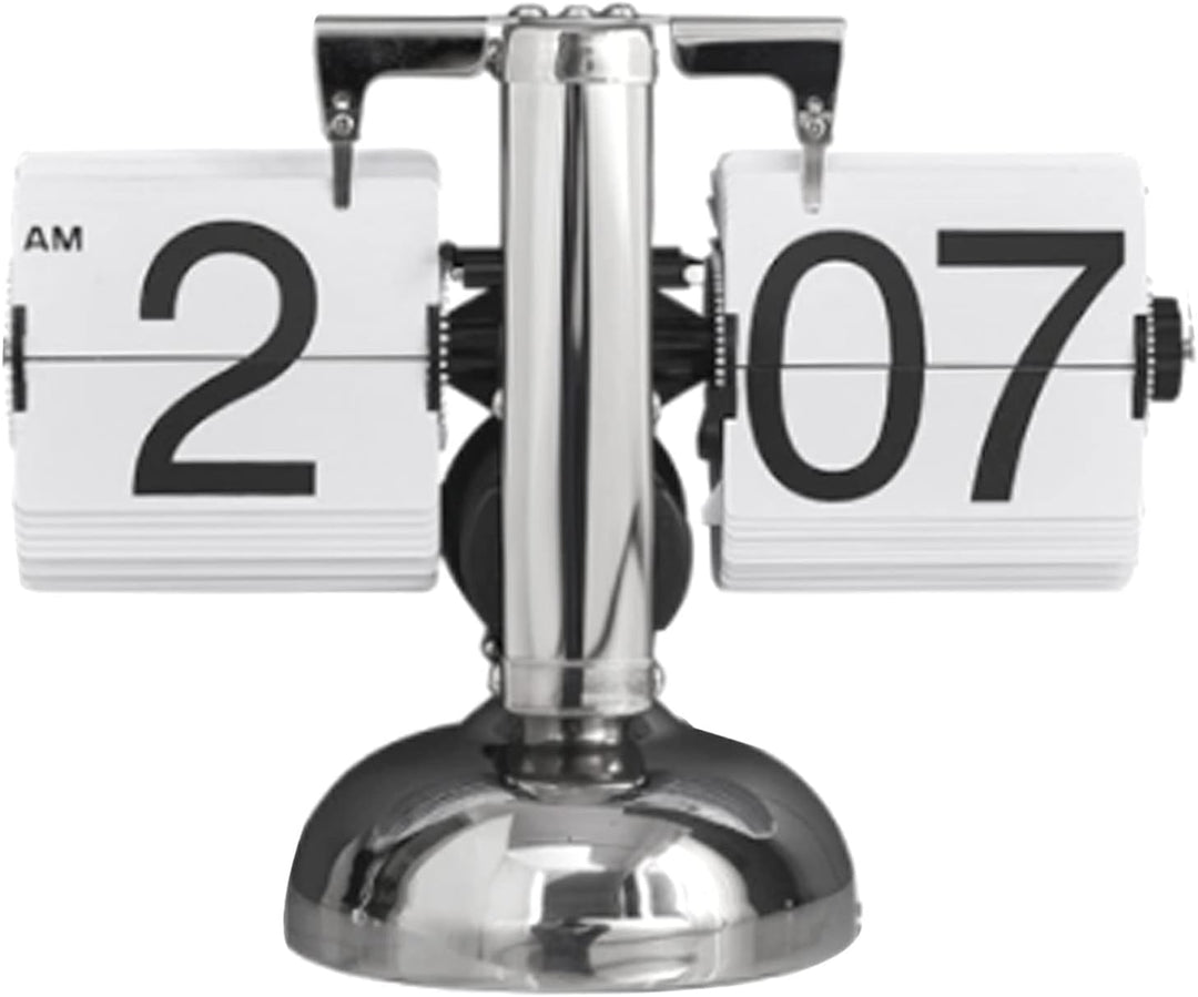 Tnfeeon Mechanische Retro-Flip-Uhr, Digitale Tischuhr mit Grossen Zahlen und Einzelfuss, für Präzise