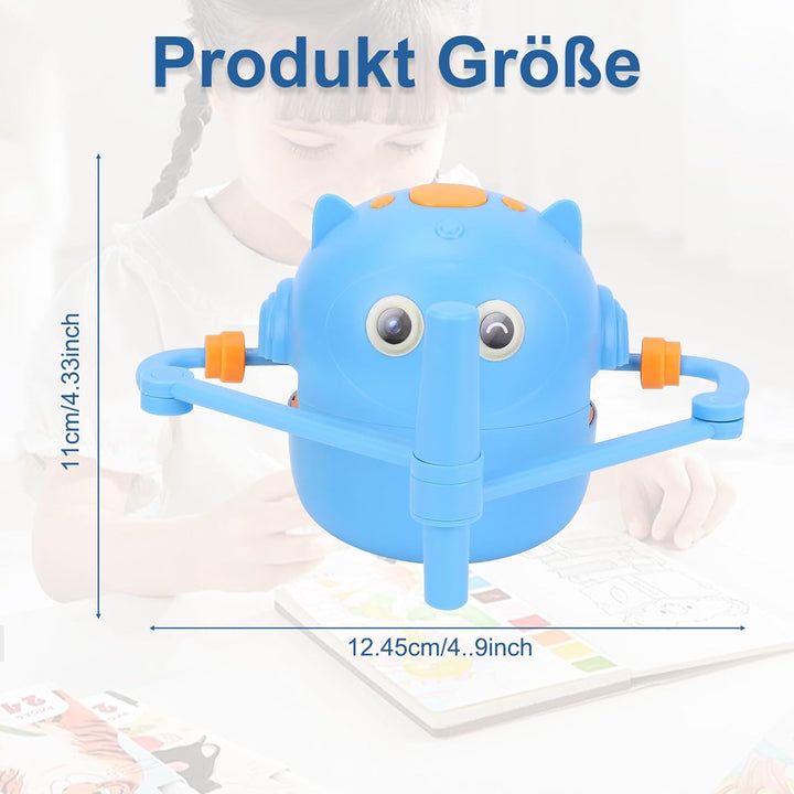 Topiky Magic Zeichenroboter für Kinder ab 3+, Malroboter für Kinder, Interaktiv mit 100 Lernkarten &