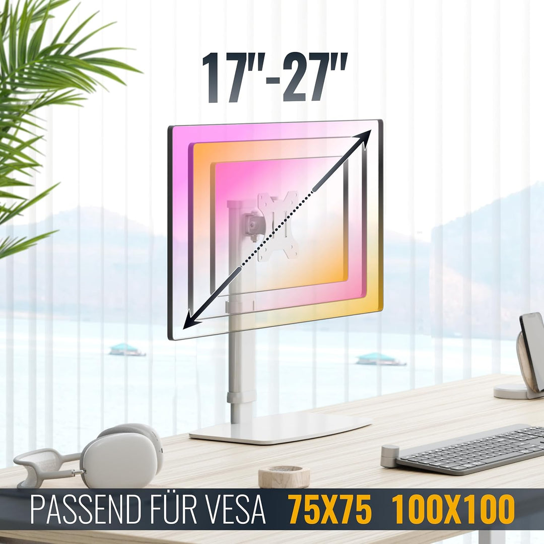 RICOO Monitor Halterung Arm für Computermonitore Monitorständer Schwenkbar Neigbar TS6811 Tischhalte