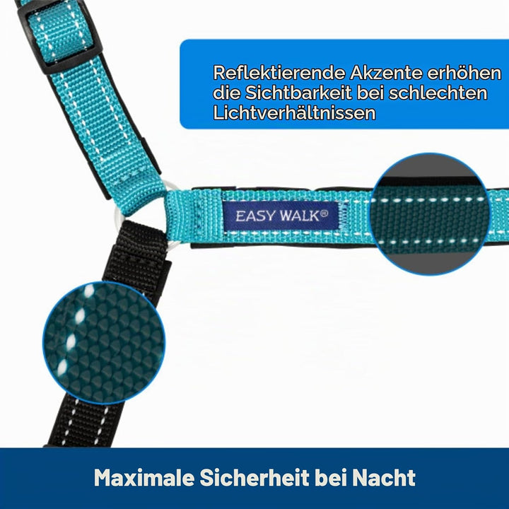 PetSafe Easy Walk Deluxe Geschirr, Gehgeschirr ohne Zug für Hunde, gepolstertes Design, inkl. 1,8 m