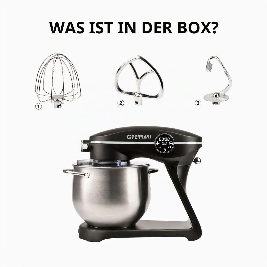 G3 Ferrari G20137 Pastaio Elegance Planetenknetmaschine mit direkter Steckdose, 1800 W (2300 W max),