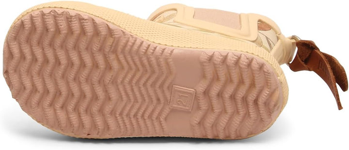 Bisgaard Unisex Kinder Rubber Boot Baby Gummistiefel 28 EU Beige Leaves, 28 EU Beige Leaves
