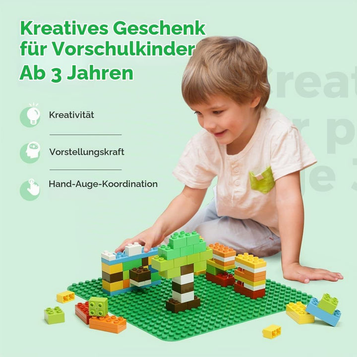 Etarnfly 8 Platten Set Bauplatte, Kompatibel mit Meisten Marken, 25 ×25cm Grau Grüne Blaue Sand Grun