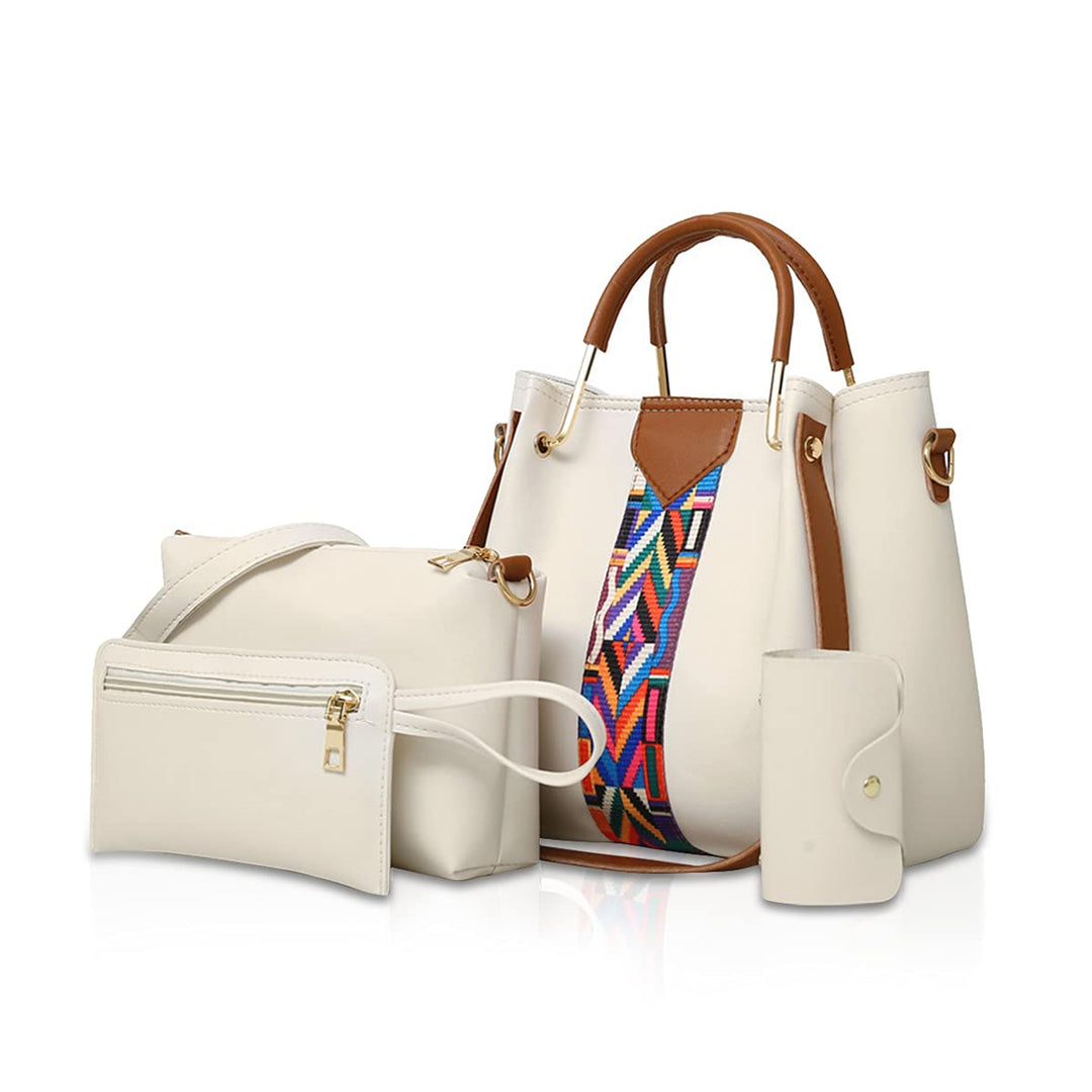 NICOLE &amp; DORIS Damen Handtaschen Umhängetaschen 4 Stück Handtaschen für Damen Top-Griffe Schultertas