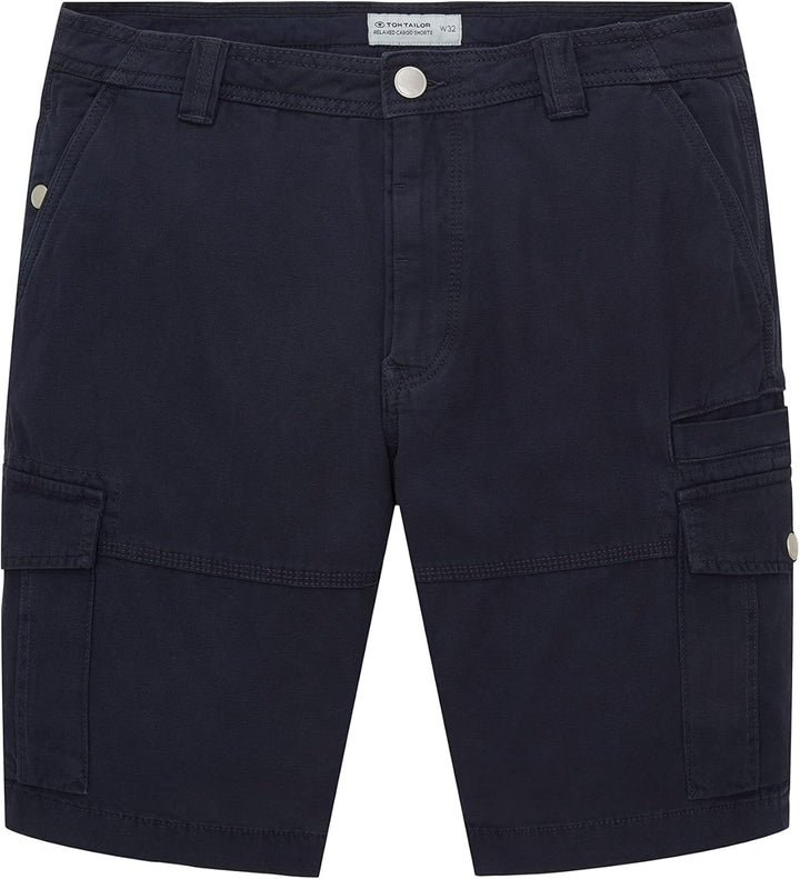 TOM TAILOR Herren Relaxed Fit Cargo Shorts 31 10668 - Sky Captain Blue, 31 10668 - Sky Captain Blue