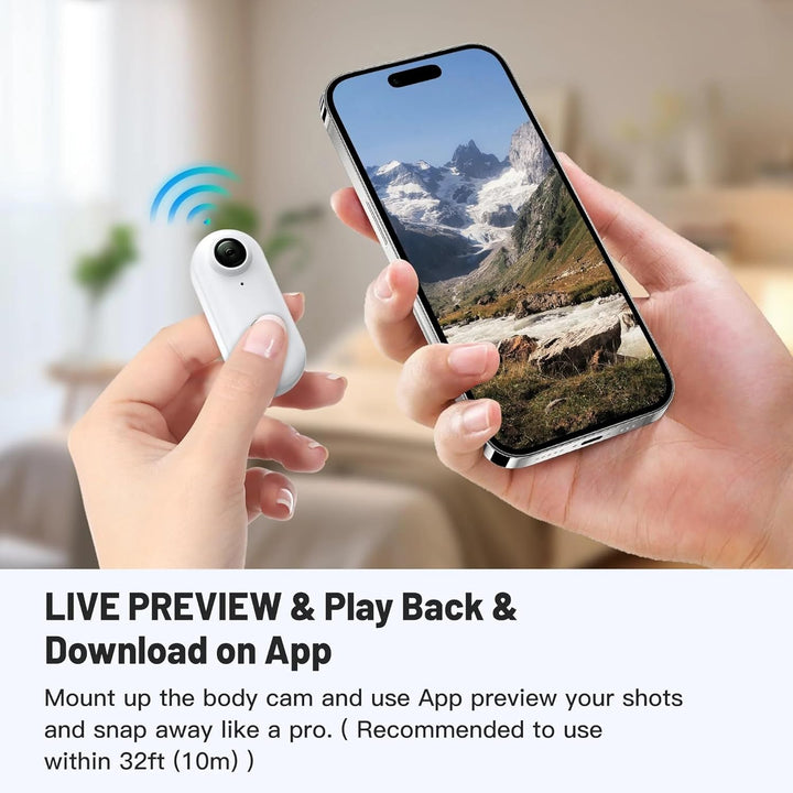 TKMARS Mini Action Cam 1080P, WLAN Körperkamera, wasserdichte Daumenkamera, magnetische tragbare Kam