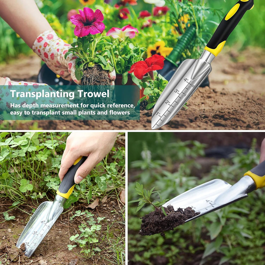 Gartenwerkzeug Set, 5 Stücke Gartengeräte Set aus Aluminiumguss, Gartenset Werkzeug, Gartenwerkzeug-