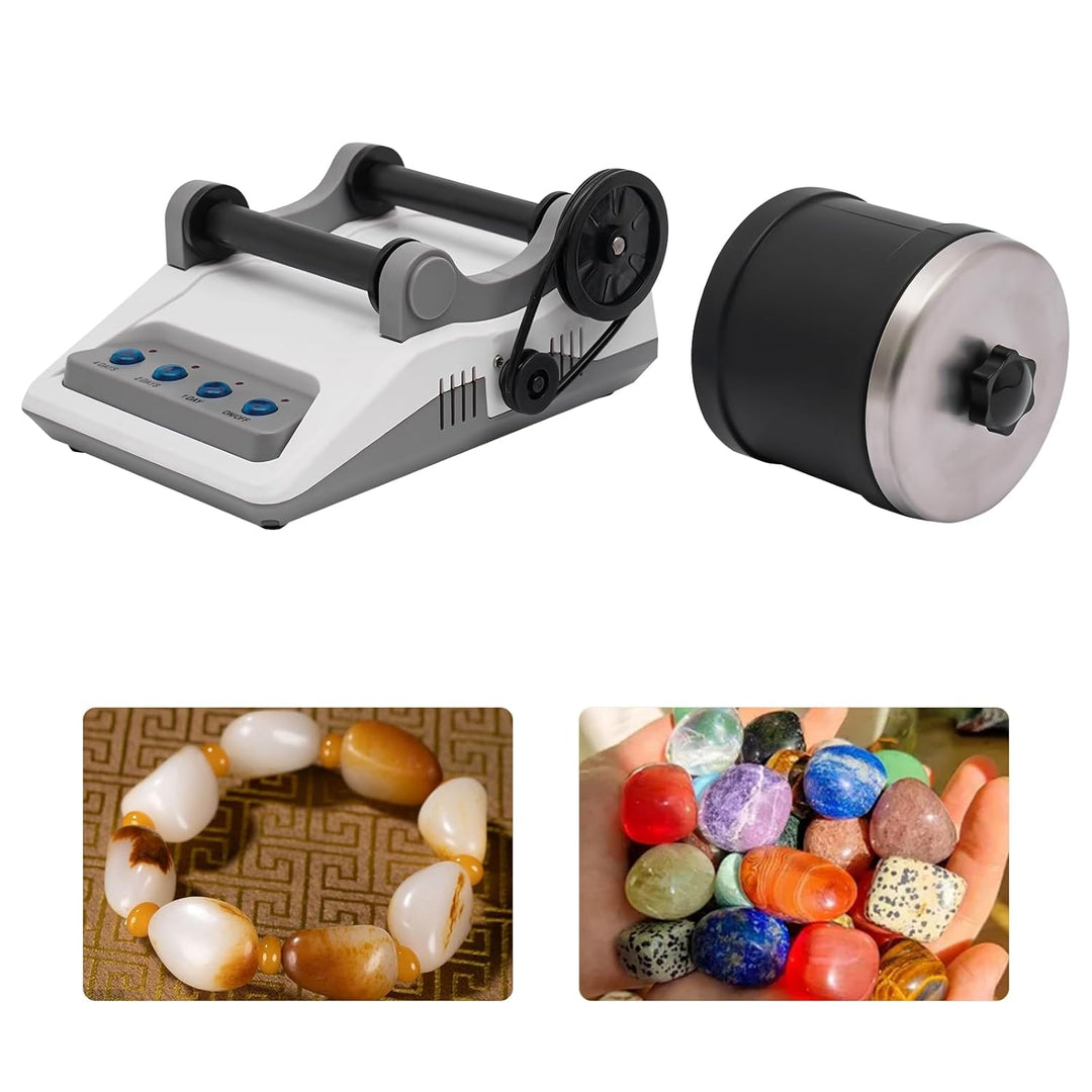 Starter Komplettes Steinpolierer Set, Rock Polierset mit 7-Tage-Timer DIY Edelsteine Poliermaschine
