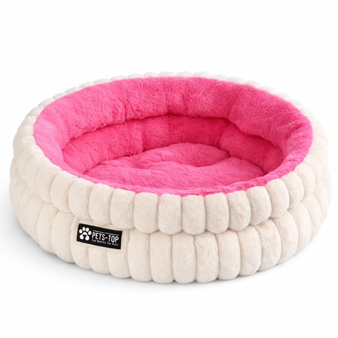 One PETS-TOP Katzenbett Flauschig – Katzenkissen Rund Weich – Cat Bed Waschbar – Schlafplatz für Kat