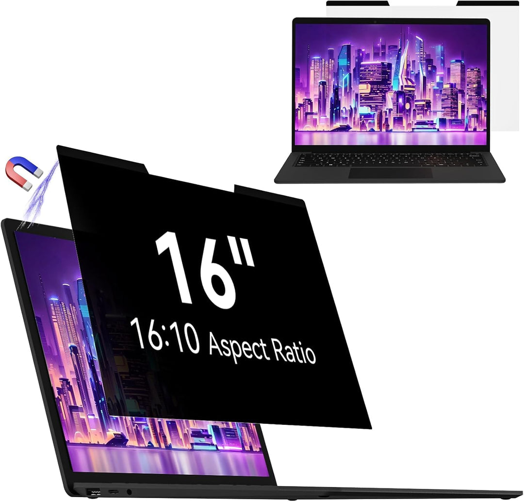 Mamol Magnetischer sichtschutz für 16 Zoll Laptop 16:10, Abnehmbarer Sichtschutzfolie, Anti Blaulich