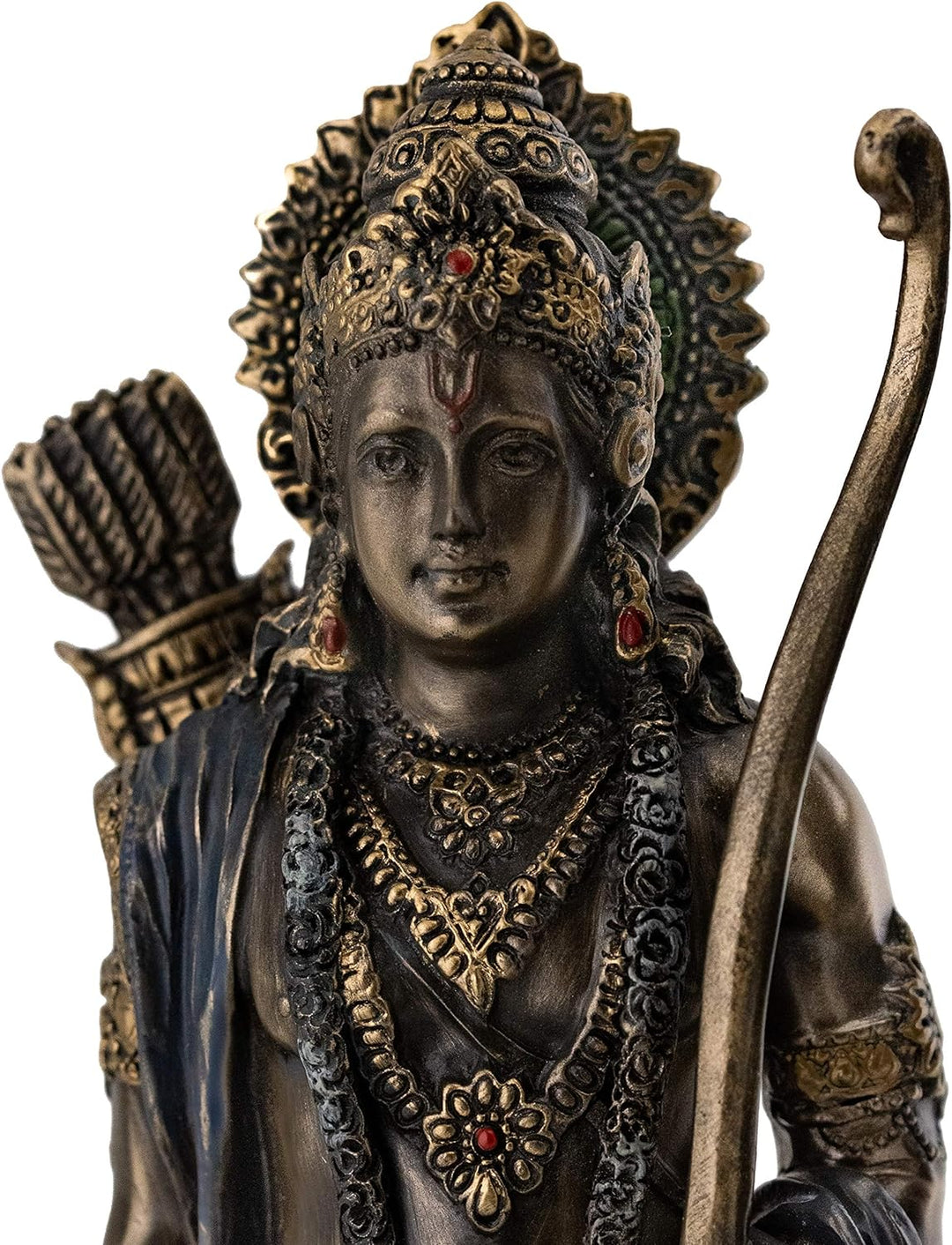 Top Collection Statue Rama, Sita und Lakshmana, aus kaltgegossener Bronze, 26,7 x 19,1 cm