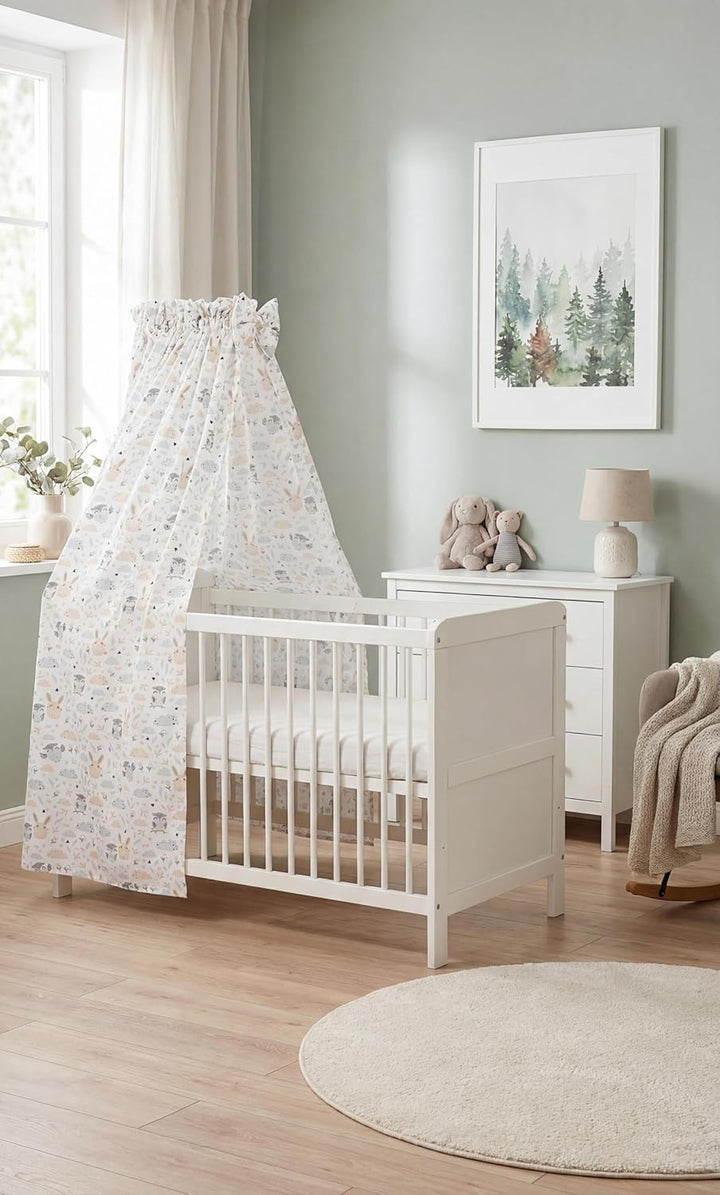 TupTam Babybett Himmel mit Schleifchen, Farbe: Hase/Eule, Grösse: ca. 160x240 cm ca. 160x240 cm Hase