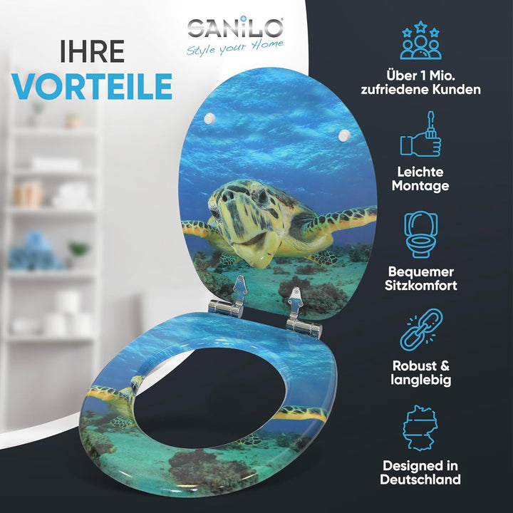 Sanilo WC Sitz mit Absenkautomatik, viele neue Toilettendeckel zur Auswahl, hochwertige Oberfläche,