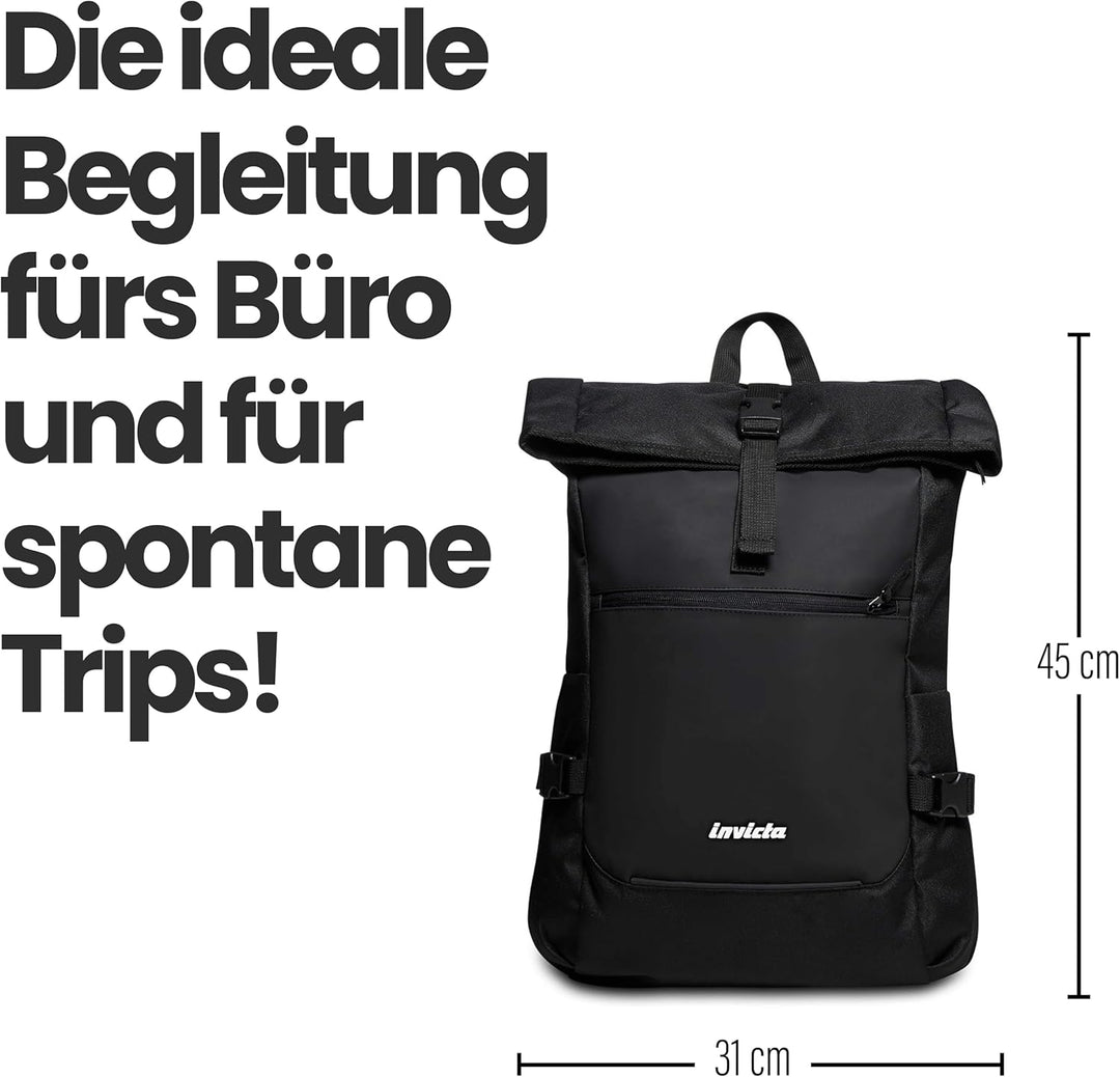 INVICTA ACT FOLD Rucksack aus nachhaltigem Stoff, Praktisch &amp; Unisex Leicht, kompakt, mit Laptopfach